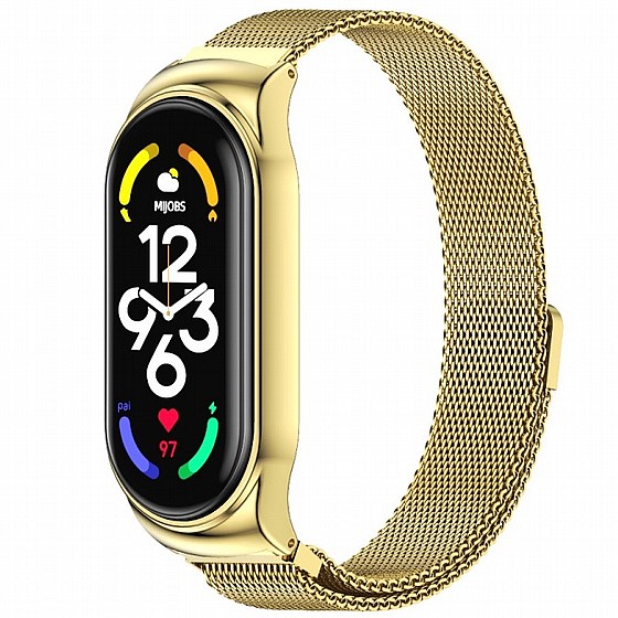 ����� ���� ���� Milano Magnetic Steel Band ���� LaTera ����� ��� ����: Xiaomi Mi Band 5 / 6 (��� Silver)