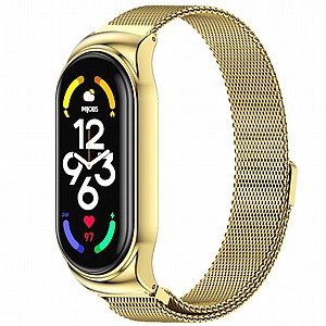 רצועת מתכת מדגם Milano Magnetic Steel Band מבית LaTera לשעון חכם מדגם: Xiaomi Mi Band 5 / 6 (צבע Silver) רצועת מתכת מדגם Milano Magnetic Steel Band מבית LaTera לשעון חכם מדגם: Xiaomi Mi Band 5 / 6 (צבע Silver)