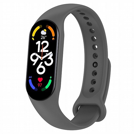 ����� ������� ���� Solid Color Silicone Band ���� LaTera ����� ��� ����: Xiaomi Mi Band 5 / 6 (��� Gray)