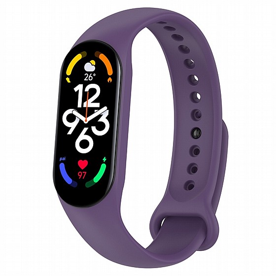 ����� ������� ���� Solid Color Silicone Band ���� LaTera ����� ��� ����: Xiaomi Mi Band 7 (��� Barbie Pink)