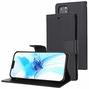 נרתיק מדגם Fancy Diary מבית Mercury לטלפון סלולרי מדגם: iPhone 13 Pro (צבע Dark Blue/Red) נרתיק מדגם Fancy Diary מבית Mercury לטלפון סלולרי מדגם: iPhone 13 Pro (צבע Dark Blue/Red)