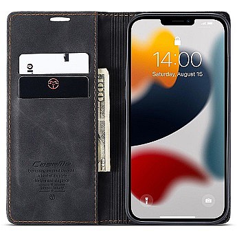 ����� ��� ���� Leather Case ���� CASEME ������ ������ ����: iPhone 13 Pro Max (��� ����)