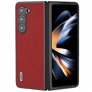 ����� ���� ����  Cross Texture Genuine Leather ���� Abeel ������ ������ ����: Samsung Galaxy Z Fold 5 (��� ����)