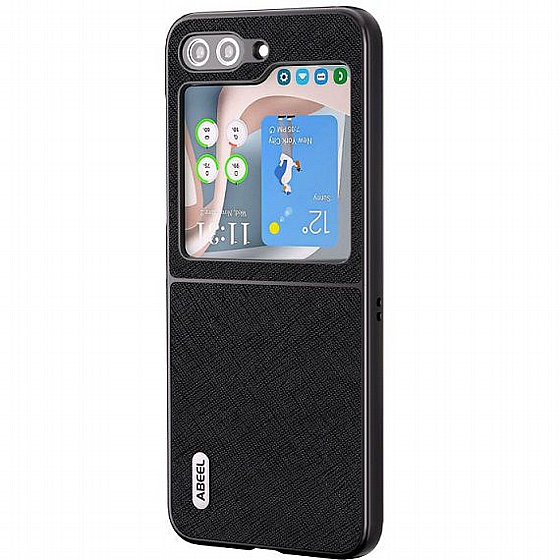 ����� ���� ���� Genuine Leather ���� Abeel ������ ������ ����: Samsung Galaxy Z Flip 5 (��� ����)