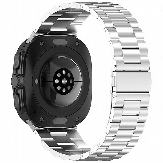 ����� ���� ���� Three Straps Steel Band ���� iBands ����� ��� ����: Samsung Galaxy Watch 7 / Watch 6 / Watch 5 / Watch 4 (��� Silver)  - 20mm