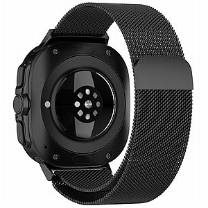 ����� ���� ���� Milanese Loop Magnetic Steel Band ���� iBands ����� ��� ����: Samsung Galaxy Watch Ultra 47mm (��� Silver) 