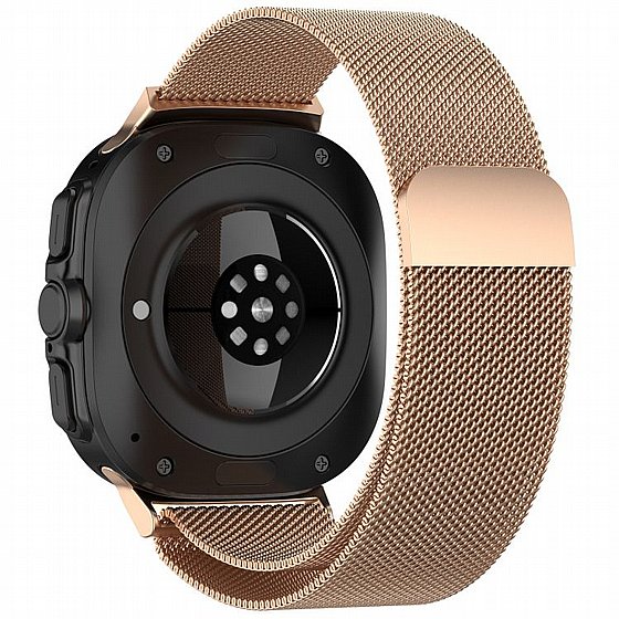 ����� ���� ���� Milanese Loop Magnetic Steel Band ���� iBands ����� ��� ����: Samsung Galaxy Watch Ultra 47mm (��� Gold) 