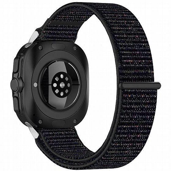 ����� �� / ������ ���� Simple Braided Nylon Band ���� iBands ����� ��� ����: Samsung Galaxy Watch 7 / Watch 6 / Watch 5 / Watch 4 (��� Black)  - 20mm