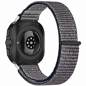 ����� �� / ������ ���� Simple Braided Nylon Band ���� iBands ����� ��� ����: Samsung Galaxy Watch Ultra 47mm (��� Gray/Blue) 