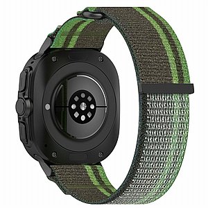 ����� �� / ������ ���� Fastener Loop Nylon Band ���� iBands ����� ��� ����: Samsung Galaxy Watch Ultra 47mm (��� Yellow Gray) 