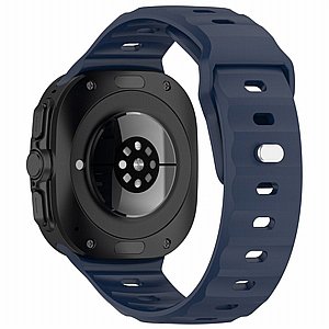 ����� ������� ����  Solid Color Reverse Buckle Silicone Band ���� iBands ����� ��� ����: Samsung Galaxy Watch Ultra 47mm (��� Cyan) 