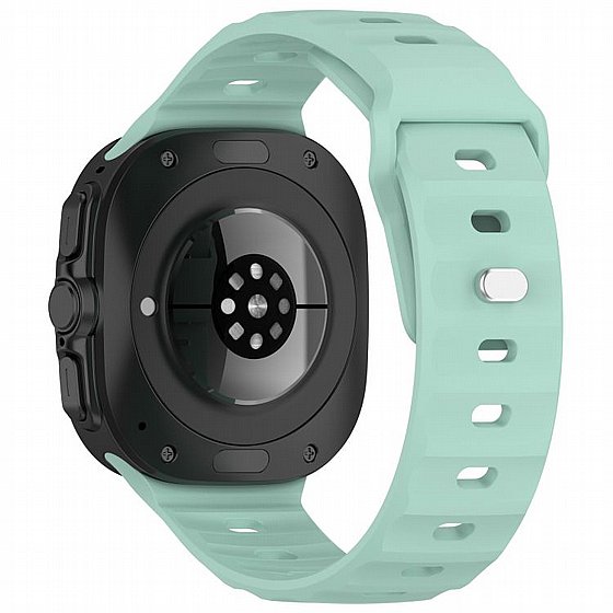 ����� ������� ����  Solid Color Reverse Buckle Silicone Band ���� iBands ����� ��� ����: Samsung Galaxy Watch Ultra 47mm (��� Green) 