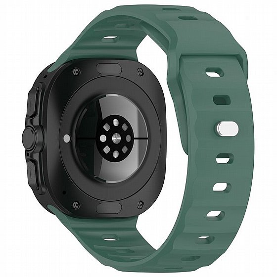 ����� ������� ����  Solid Color Reverse Buckle Silicone Band ���� iBands ����� ��� ����: Samsung Galaxy Watch Ultra 47mm (��� Gray) 