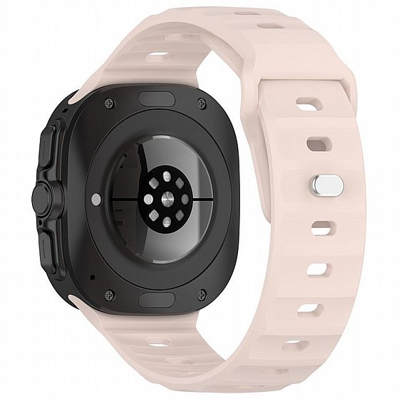 ����� ������� ����  Solid Color Reverse Buckle Silicone Band ���� iBands ����� ��� ����: Samsung Galaxy Watch Ultra 47mm (��� Starlight) 