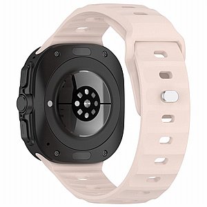 ����� ������� ����  Solid Color Reverse Buckle Silicone Band ���� iBands ����� ��� ����: Samsung Galaxy Watch Ultra 47mm (��� Starlight) 