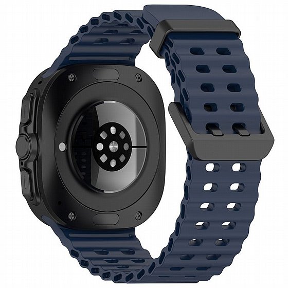 ����� ������� ����  Ocean Hole Dual Buckle Silicone Band ���� iBands ����� ��� ����: Samsung Galaxy Watch Ultra 47mm (��� Starlight) 