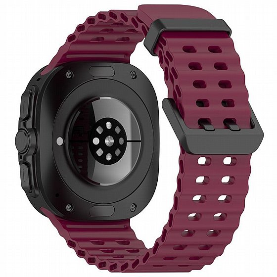 ����� ������� ����  Ocean Hole Dual Buckle Silicone Band ���� iBands ����� ��� ����: Samsung Galaxy Watch Ultra 47mm (��� Green) 