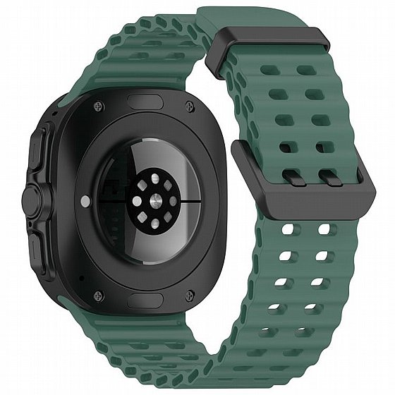 ����� ������� ����  Ocean Hole Dual Buckle Silicone Band ���� iBands ����� ��� ����: Samsung Galaxy Watch Ultra 47mm (��� Sky Blue) 