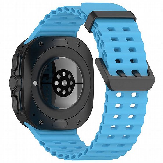 ����� ������� ����  Ocean Hole Dual Buckle Silicone Band ���� iBands ����� ��� ����: Samsung Galaxy Watch Ultra 47mm (��� Orange) 