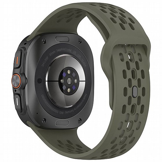 ����� ������� ����  Reverse Buckle Silicone Band ���� iBands ����� ��� ����: Samsung Galaxy Watch Ultra 47mm (��� Black) 
