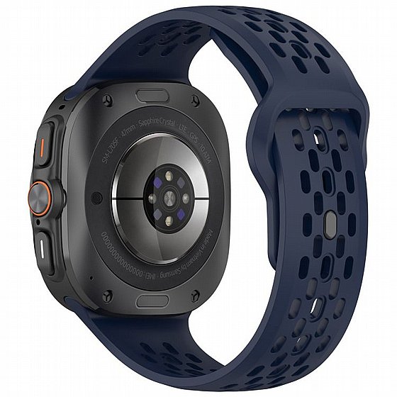 ����� ������� ����  Reverse Buckle Silicone Band ���� iBands ����� ��� ����: Samsung Galaxy Watch Ultra 47mm (��� Blue) 