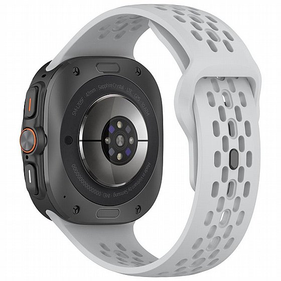 ����� ������� ����  Reverse Buckle Silicone Band ���� iBands ����� ��� ����: Samsung Galaxy Watch Ultra 47mm (��� White) 