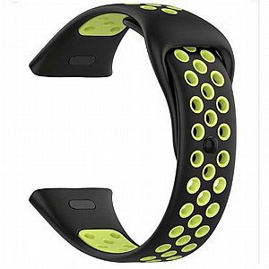 ����� ������� ���� Sports Solid Color Silicone Band ���� iBands ����� ��� ����: Xiaomi Redmi Watch 3 Active (��� Black/Lime) 