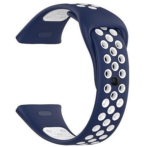 ����� ������� ���� Sports Solid Color Silicone Band ���� iBands ����� ��� ����: Xiaomi Redmi Watch 3 Active (��� Blue/White) 