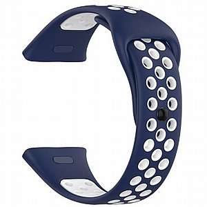 רצועת סיליקון מדגם Sports Solid Color Silicone Band מבית iBands לשעון חכם מדגם: Xiaomi Redmi Watch 3 Active (צבע Blue/White) רצועת סיליקון מדגם Sports Solid Color Silicone Band מבית iBands לשעון חכם מדגם: Xiaomi Redmi Watch 3 Active (צבע Blue/White)