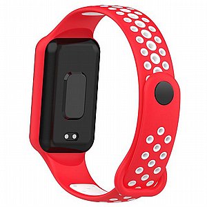 ����� ������� ���� Sports Solid Color Silicone Band ���� iBands ����� ��� ����: Xiaomi Smart Band 8 Active (��� Black/White) 