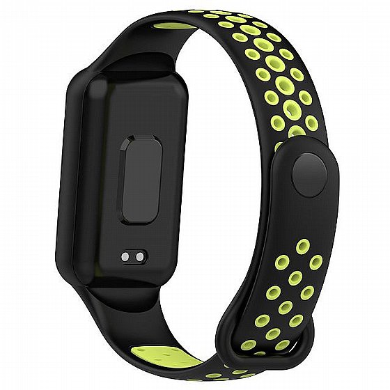 ����� ������� ���� Sports Solid Color Silicone Band ���� iBands ����� ��� ����: Xiaomi Redmi Watch 4 (��� Black/Lime) 
