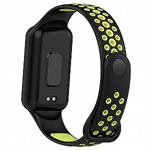 ����� ������� ���� Sports Solid Color Silicone Band ���� iBands ����� ��� ����: Xiaomi Redmi Watch 4 (��� Black/Lime) 