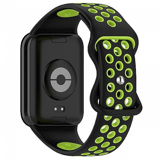 ����� ������� ���� Sports Solid Color Silicone Band ���� iBands ����� ��� ����: Xiaomi Smart Band 8 Pro (��� Black/Blue) 
