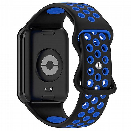 ����� ������� ���� Sports Solid Color Silicone Band ���� iBands ����� ��� ����: Xiaomi Smart Band 8 Pro (��� Black/Red) 