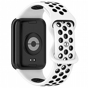 ����� ������� ���� Sports Solid Color Silicone Band ���� iBands ����� ��� ����: Xiaomi Smart Band 8 Pro (��� Red/Black) 