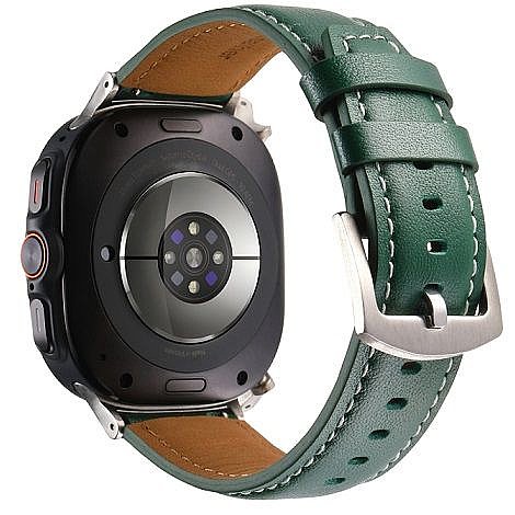 ����� ��� ���� Genuine Leather Band ���� iBands ����� ��� ����: Samsung Galaxy Watch Ultra 47mm (���  Grey) 