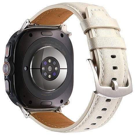 ����� ��� ���� Genuine Leather Band ���� iBands ����� ��� ����: Samsung Galaxy Watch Ultra 47mm (���  Green) 