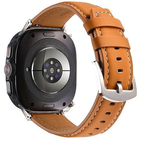 ����� ��� ���� Genuine Leather Band ���� iBands ����� ��� ����: Samsung Galaxy Watch Ultra 47mm (���  Black) 