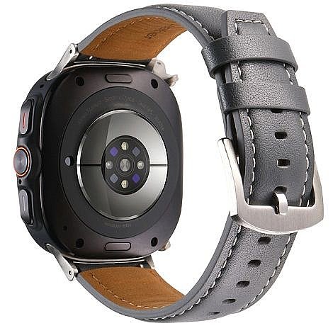 ����� ��� ���� Genuine Leather Band ���� iBands ����� ��� ����: Samsung Galaxy Watch Ultra 47mm (���  Yellow Brown) 
