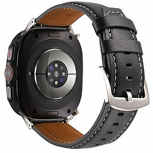 ����� ��� ���� Genuine Leather Band ���� iBands ����� ��� ����: Samsung Galaxy Watch Ultra 47mm (���  Blue) 
