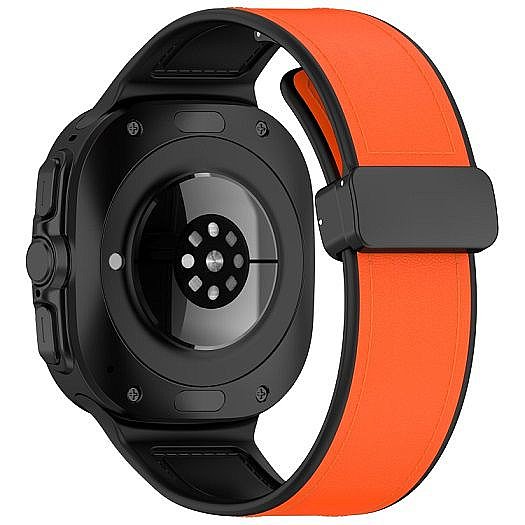 ����� ��� ���� Magnetic Folding Buckle Leather Band ���� iBands ����� ��� ����: Samsung Galaxy Watch Ultra 47mm (��� Gray) 