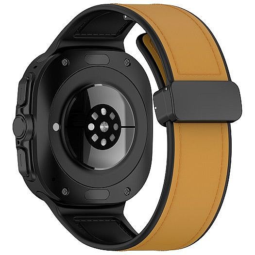 ����� ��� ���� Magnetic Folding Buckle Leather Band ���� iBands ����� ��� ����: Samsung Galaxy Watch Ultra 47mm (��� Green) 