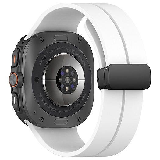 ����� ������� ���� Magnetic Folding Buckle Silicone Band ���� iBands ����� ��� ����: Samsung Galaxy Watch Ultra 47mm (��� Red) 