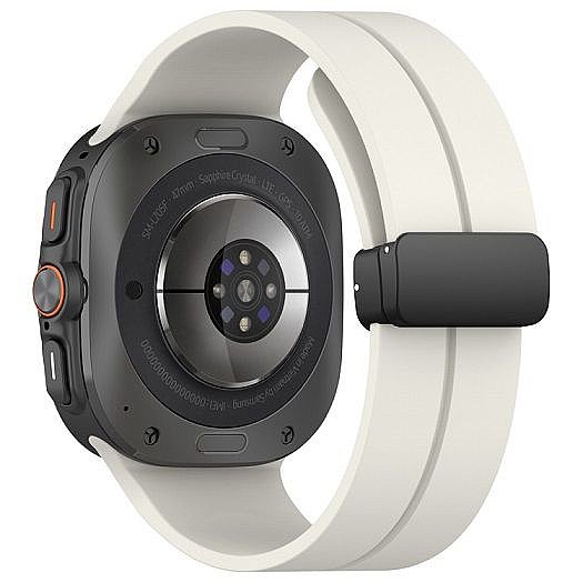 ����� ������� ���� Magnetic Folding Buckle Silicone Band ���� iBands ����� ��� ����: Samsung Galaxy Watch Ultra 47mm (��� Pink) 
