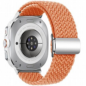 ����� �� / ������ ���� Loop Magnetic Buckle Nylon Band ���� iBands ����� ��� ����: Samsung Galaxy Watch Ultra 47mm (��� Wine Red) 