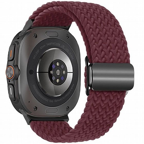 ����� �� / ������ ���� Loop Magnetic Buckle Nylon Band ���� iBands ����� ��� ����: Samsung Galaxy Watch Ultra 47mm (��� Yellow Green) 