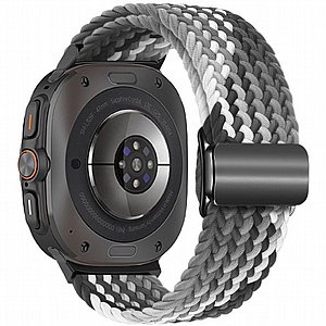 רצועת בד / ניילון מדגם Loop Magnetic Buckle Nylon Band מבית iBands לשעון חכם מדגם: Samsung Galaxy Watch Ultra 47mm (צבע Black Rainbow) רצועת בד / ניילון מדגם Loop Magnetic Buckle Nylon Band מבית iBands לשעון חכם מדגם: Samsung Galaxy Watch Ultra 47mm (צבע Black Rainbow)