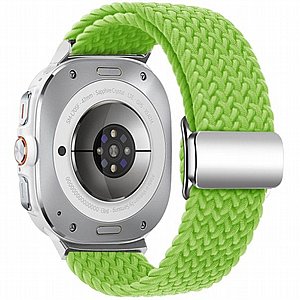 ����� �� / ������ ���� Loop Magnetic Buckle Nylon Band ���� iBands ����� ��� ����: Samsung Galaxy Watch Ultra 47mm (��� Black) 