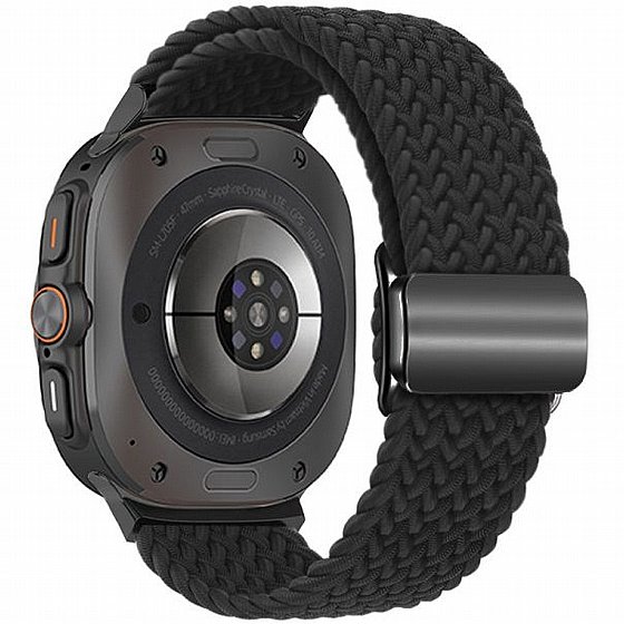 ����� �� / ������ ���� Loop Magnetic Buckle Nylon Band ���� iBands ����� ��� ����: Samsung Galaxy Watch Ultra 47mm (��� Dark Chocolate) 