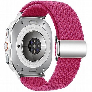 ����� �� / ������ ���� Loop Magnetic Buckle Nylon Band ���� iBands ����� ��� ����: Samsung Galaxy Watch Ultra 47mm (��� Coral) 